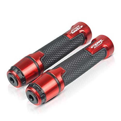 EmpuñAduras Motocicleta Handarra De Aluminio De Aluminio Agarras Manillar para Honda CBR600F CBR 600F CBR-600F 2011 2012 2013 Motocicleta Perillas (Color : Rojo)