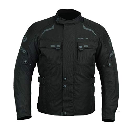 FREEDAY CHAQUETA MOTO HOMBRE INVIERNO C-100 (3XL, NEGRA)