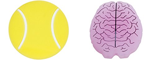 Gamma Sports - Amortiguador de Vibraciones, Unisex Adulto, String Things Tnnsball/Brain2Pk, AGST14, Pelota de Tenis/Cerebro