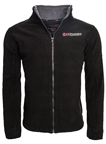 Geographical Norway Forro polar caliente para hombre, chaqueta de invierno, chaqueta de entretiempo, exteriores negro XXXL