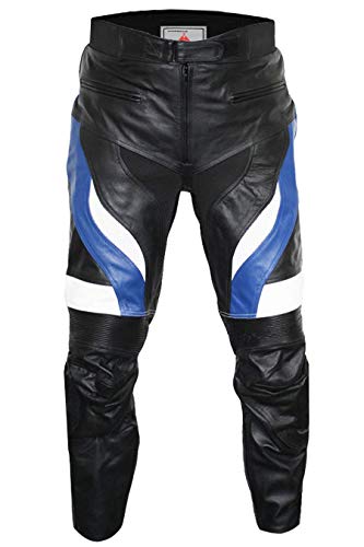 German Wear, Pantalones de piel para motorista, talla 60