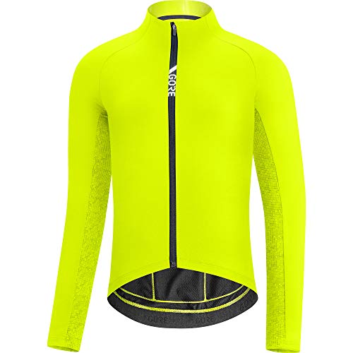 GORE WEAR Maillot C5 Thermo Jerseys, para Hombre, Amarillo neón/Verde Lima, S