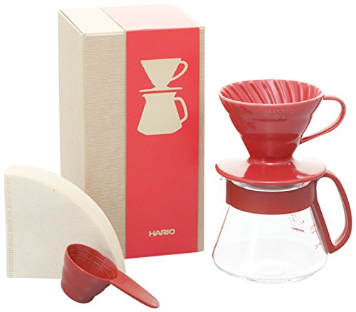 Hario V60 Color Coffee Dripper and Pot, Red