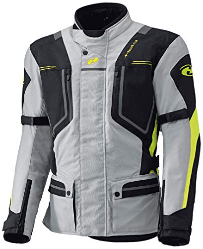 Held Zorro Chaqueta textil para moto, color gris y amarillo neón, talla XS