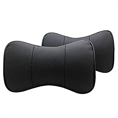 HJPOQZ Almohada de Cuero para reposacabezas de Coche, Ajuste para Mazda Land Rover Infiniti VW Volkswagen Subaru Jeep Cadillac