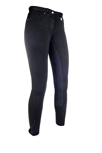 HKM Comfort Fit 3/4 Alos, Pantalones de Equitación para Hombre, Negro, 134