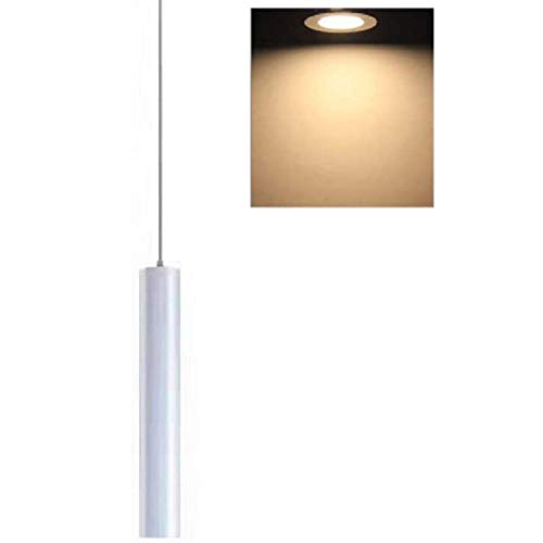 Hobaca 12W Dia 5CM * L 30CM Blanco LED COB de tubo Moderno Focos para el techo Destacar Luces colgantes Downlight Cocina Isla Comedor Tienda Bar Mostrador Decoración Cilindro Tubo Iluminación colgante