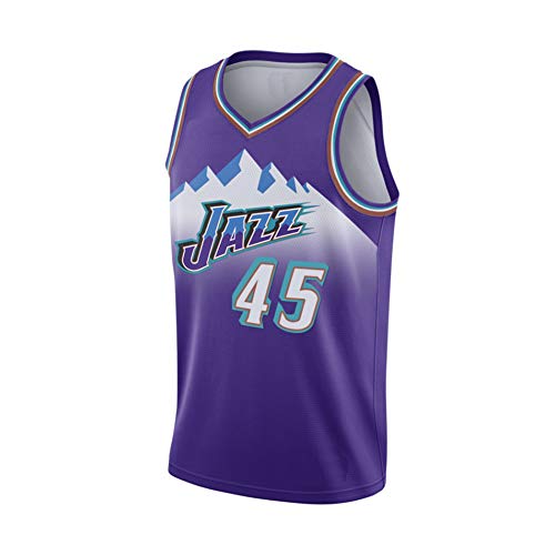 Hombres, 45# Mitchell Camiseta Urbana de Baloncesto Swingman Jersey Camiseta de Baloncesto Camiseta de Baloncesto Camiseta Deportiva Talla S-XXL-1purple-XL