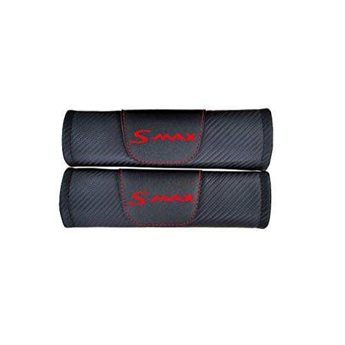 HUAQIEMI 2pcs Coche Seguridad Cinturón Acolchado Cubierta Estilo Decoración, Extraíble Cómodo Cuello Protector Correa Hombreras Seguridad Soporte, para Ford Smax S-MAX Seat Belt Padding