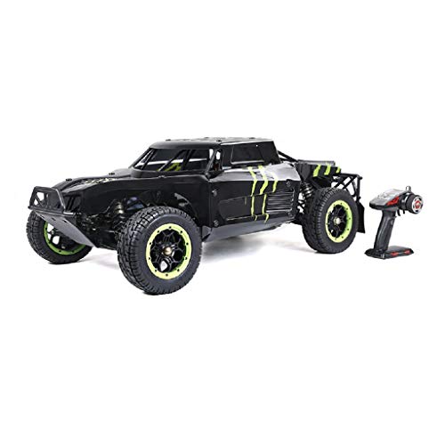 HWJF 4WD RC Buggy Gasolina, 1/5 de Coches de Juguete de Gas Off Road con Motor de 45 CC de Gasolina para Adultos, 2.4G regulador de Radio Incluyó,Black and Green