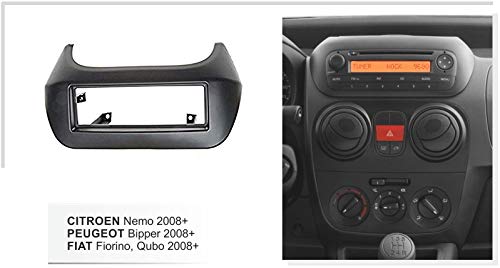 Individual Salpicadero Del Coche Del Dinar Ajuste For Citroen/Nemo/Peugeot/Bipper/Fiat F/Iorino Qubo 2008+ Panel Radio CD DVD Bisel Dash Juego De Acabados De La Faja De La Placa