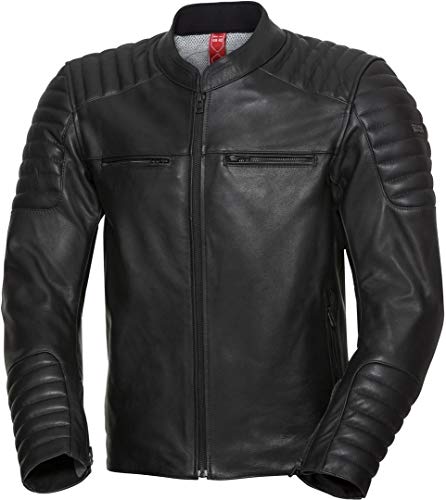 IXS Classic LD Dark - Chaqueta de piel para moto, color negro 54