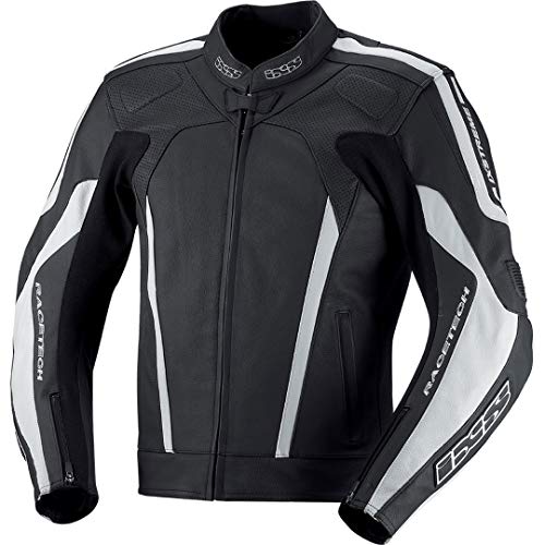 IXS Kuma - Chaqueta de piel para moto, Unisex adulto, X73013, blanco y negro, 50