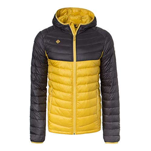 Izas Alsek Chaqueta De Plumas, Hombre, Gris Oscuro/Amarillo, L