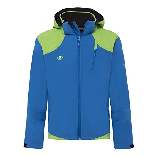 Izas Makalu Chaqueta Softshell, Hombre, Azul Royal/Verde Claro, L