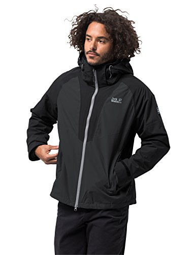 Jack Wolfskin Apex Peak - Chaqueta doble para hombre, Hombre, 1110681, phantom, medium