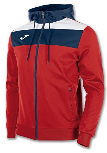 Joma - Chaqueta Capucha Crew Rojo-Marino para Hombre