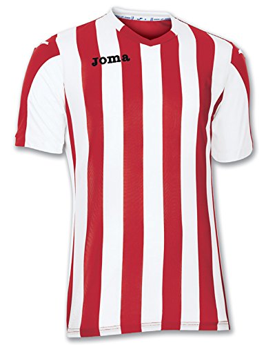 Joma Copa Camiseta de Equipación de Manga Corta, Hombre, Rojo/Blanco, L