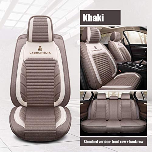 JYPZSH Fundas De Asiento De Coche Universales para Citroen Todos Los Modelos C4-Aircross C4-Picasso C5 C2 C6 C4 C-Elysee C-Triomphe Auto-Khaki Standard