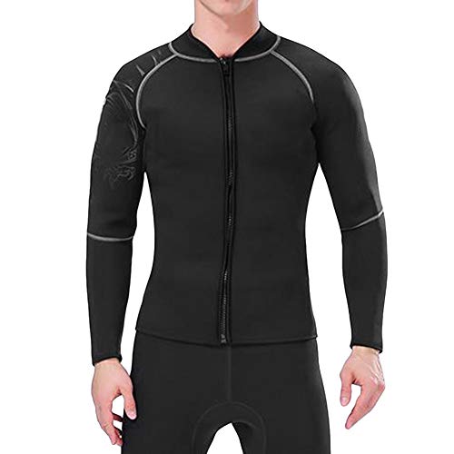 Keenso Top de Ropa de Buceo, Manga Larga 3 mm para Hombres Traje de Buceo Traje de Buceo Top de Buceo Chaqueta de Traje de Buceo Ropa de Buceo(XXL)