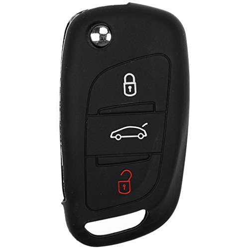 Key Soft Case Cover Funda Protectora para Coches Negros para Citroen C2 C3 C4 C5 C6 Berlingo