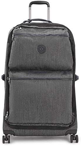 Kipling City Spinner L Trolley Grande Extensible de 4 Ruedas, Negro (Black Peppery)