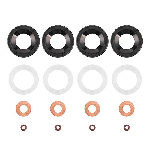 Kit de arandela de sellos de inyector diésel, kit de anillo de sellado de inyector de motor diésel de coche apto para C-MAX Fiesta Focus 1.6HDI 198185 1982A0 198299 1432205 1314368 1233683