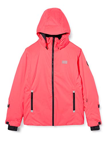 LEGO Wear Lwjodie Tec Ski Action Chaqueta, 320 Rojo Coral, 128 para Niñas