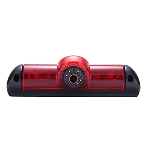 【Lente Roja Especial】 Super HD Gran Angular Cámara de Marcha Atrás para Coche, Noche Visión Cámara de Visión Trasera para FIAT Ducato X250/Peugeot Boxter/Citroen Jumper