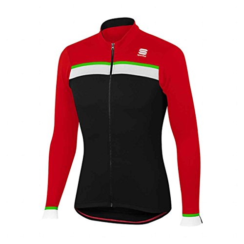 Maillot Sportful Pista Thermal Negro-Rojo 2017