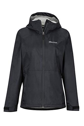 Marmot Wm's Precip Eco Plus Jacket Chubasqueros, Chaqueta Impermeable, A Prueba De Viento, Impermeable, Transpirable, Mujer, Black, XS