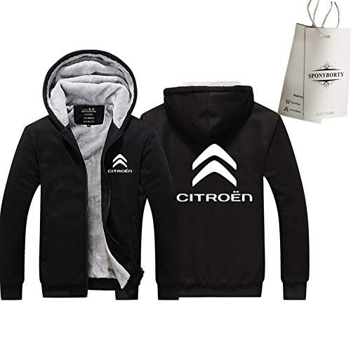 Martin Espesar Más Terciopelo Capucha Cit-Roen Impresión Cárdigan Calentar Chaqueta Hombre Y Mujer Casual Sweatshirt Deportes/C/XXXL