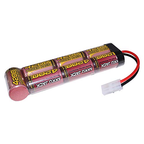 melasta 8.4V 4200mAh Batería Plana de 7 Celdas NIMH con Conector estándar de Tamiya para vehículo RC,UL Certificado CE