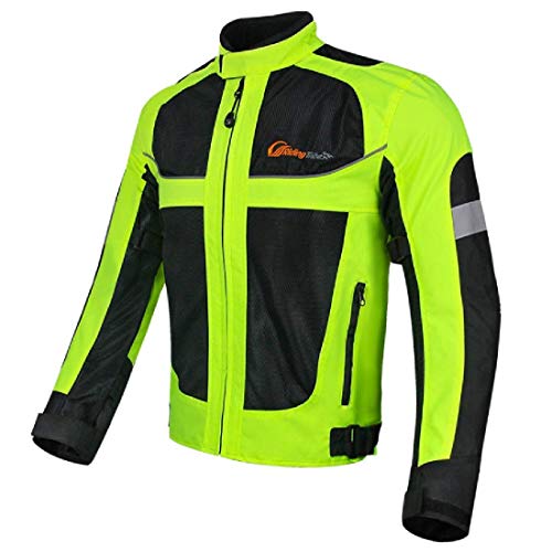 MH96_ITALY Chaqueta de moto reflectante con protección extraíble, transpirable, impermeable, alta visibilidad nocturna - XXL