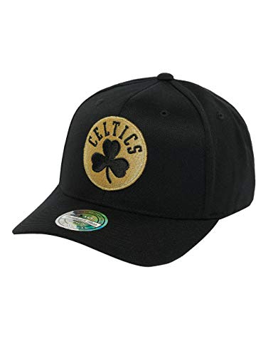 Mitchell & Ness Hombres Gorras/Gorra Snapback The Black and Golden 110 Boston Celtics