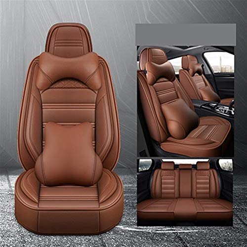 MMI-LX Transpirable PU Asientos de Piel de coches fundas de asiento de auto Protectores del amortiguador del sistema completo (Air Bag Compatible) Universal Fit for Citroen C3-C4 XR Cactus C2 C3 Aircr