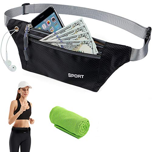 MOLIWEN Riñoneras Mujer y Hombre, Riñonera Deportiva, Riñonera Cinturón Running, Cinturon Belt para Móvil Phone Fitness Viaje o Deportes al Aire Libre Ejercicio, Ciclismo, Correr, Yoga, Senderismo