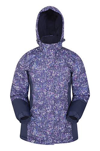 Mountain Warehouse Chaqueta de esquí Dawn para Mujer - A Prueba de Nieve, Abrigo de esquí con Forro Polar, puños, Dobladillo y Capucha Ajustables, Invierno Azul Marino 34