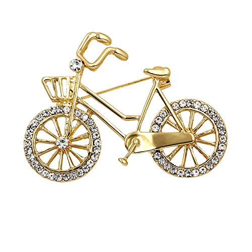 MZFRXZ Broche Broches de Bicicleta de Cristal Chapado en Color Dorado