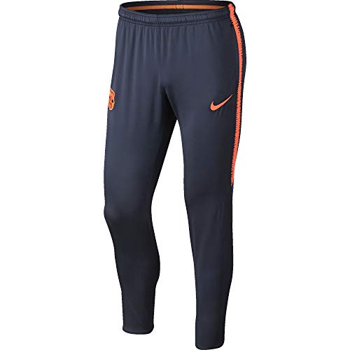 NIKE FCB M Nk Dry Sqd KP SB Pantalones, Hombre, Multicolor (Negro (Obsidian) / Hyper Crimson), L