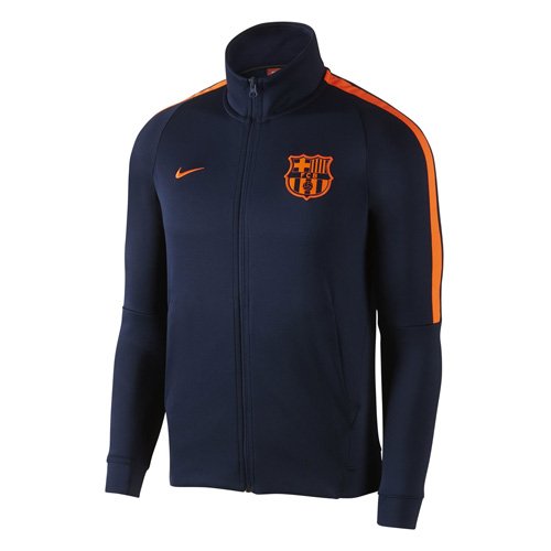 NIKE FCB M NSW Jkt Fran Aut Chaqueta del Chándal, Hombre, Multicolor (Negro (Obsidian) / Hyper Crimson), XL