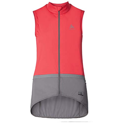 Odlo Vest Mistral Logic Chaleco, Mujer, Color Bittersweet - odlo Steel Grey, tamaño Medium