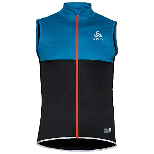 Odlo Vest Mistral Logic Oeste, Otoño-Invierno, Hombre, Color Mykonos Blue - Black, tamaño Medium