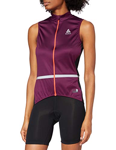 Odlo Vest Mistral Logic Oeste, Otoño-Invierno, Mujer, Color Pickled Beet - Black, tamaño Extra-Small