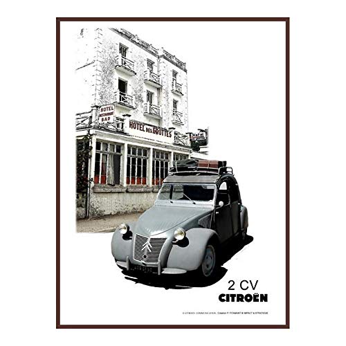 Placa Metal "Citroën 2 CV" I & S Collector (30 x 40 cm) * Modelo en relieve *