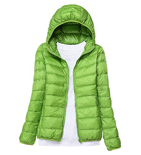 Plumas Mujer Plumiferos Ligeros Mujer Con Capucha Abrigo Plumas Ultralight Plumon Chaqueta Plumifero Ligero Corto Abrigos Señora Chaquetas Invierno Cazadoras Chaquetones Casacas Tallas Grandes Verde