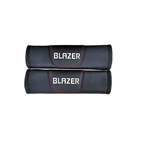 Protector de cojín de hombro de fibra de carbono para cinturón de seguridad de estilo de coche, para Chevrolet Blazer,accesorios de estilo de coche, 2 piezas