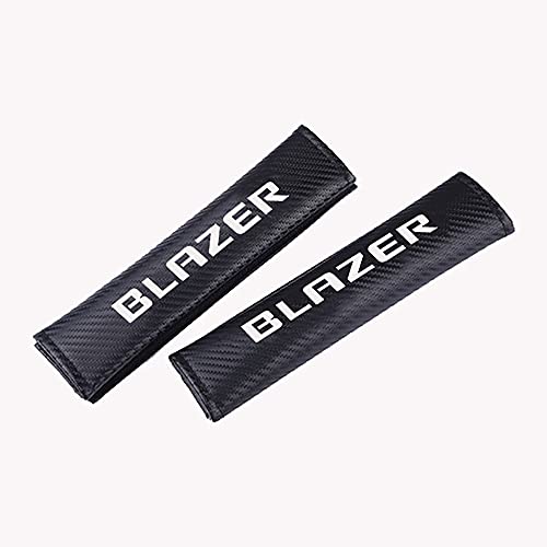 Protector de cojín de hombro de fibra de carbono para cinturón de seguridad de estilo de coche, para Chevrolet Blazer,accesorios de estilo de coche, 2 piezas