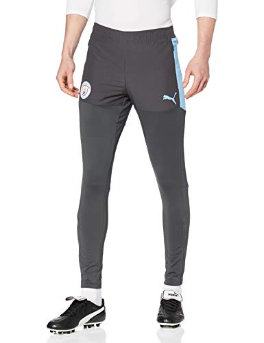 PUMA MCFC Stadium Training Pants Chándal, Hombre, Asphalt-Team Light Blue, S