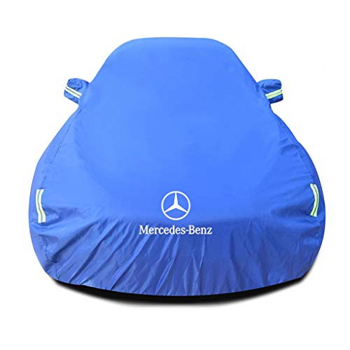 QDDP Funda para Coche Impermeable Exterior Compatible con Mercedes-Benz A-Class Avantgarde SE Hatchback, Transpirable Resistente al Polvo Anti UV Cubierta de Automóvil con Tira Fluorescente